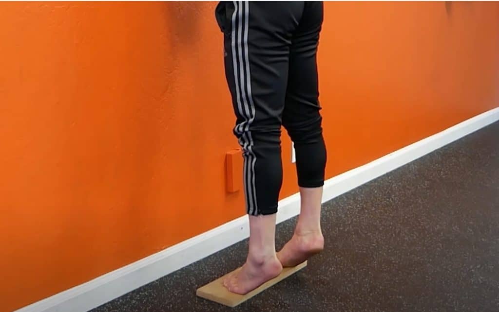 Bilateral calf stretch (knees straight)