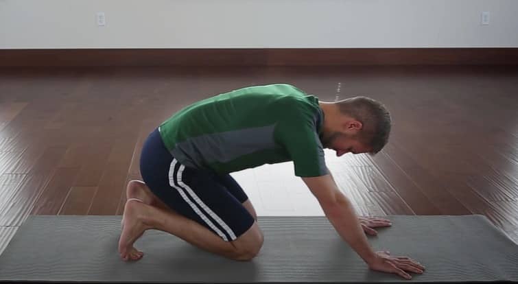 Plantar fascia stretch (kneeling)